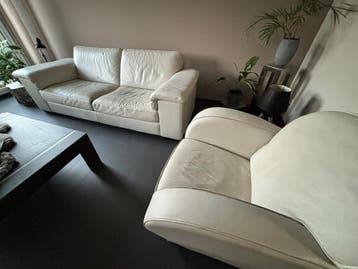Gratis; Natuzzi bankstel en fauteuil