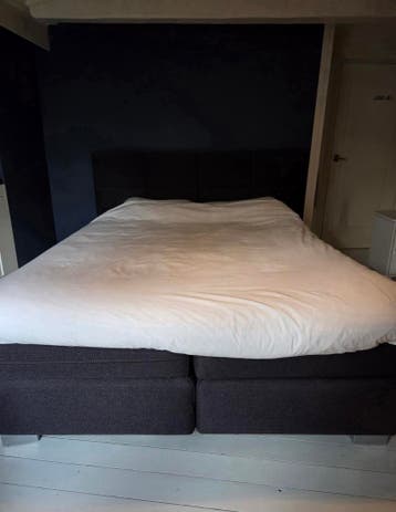 Boxspring 160x200 antraciet Beter Bed met firm matrassen