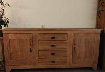 Massief eikenhouten dressoir - 216x100x45 cm