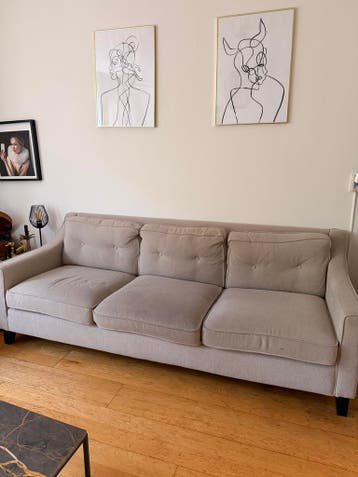 Beige Bank - Comfortabel en Stijlvol (225x93x81cm)