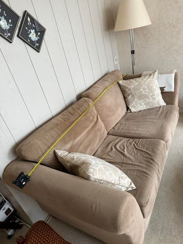 Beige 2 1/2 zitsbank