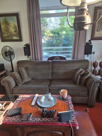 3-zits bank stof, 2 meter breed