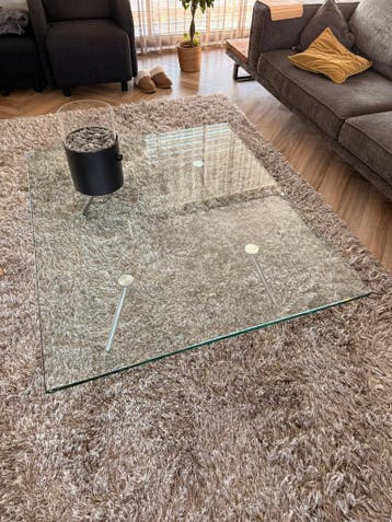 Glazen tafel vierkant