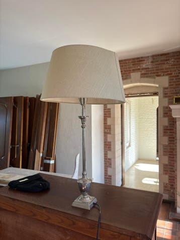 Tafellamp met stoffen kap