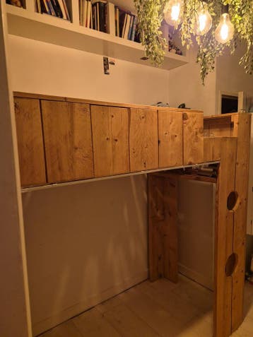 Hoogslaper steigerhout 90x200