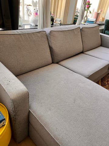 GRATIS: Comfortabele hoekbank met lichte gebruikssporen
