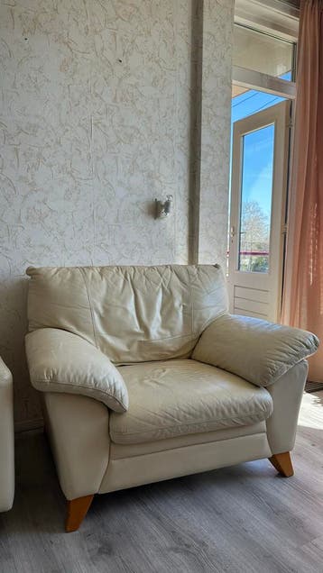 Driezitsbank en fauteuil