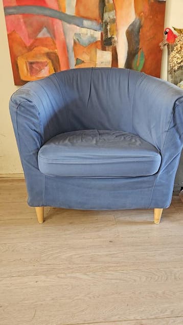 Prachtige blauwe fauteuil x2  stoel gratis af te halen!