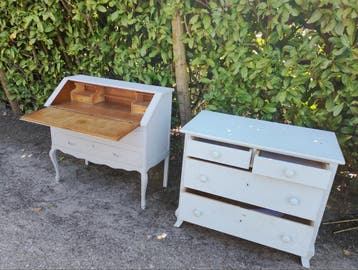 Kastje met lades en secretaire - opknappers (gratis)