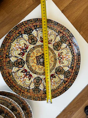 Decoratieve borden met Oosters motief - 6 stuks