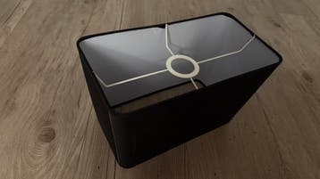 Lampenkap rechthoekig zwart *GRATIS*