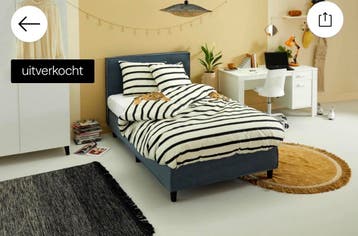 Eenpersoonsbed 90x200 cm - Comfortabel en stijlvol