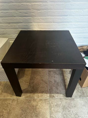 Ikea LACK bijzettafel, zwartbruin 55x55cm