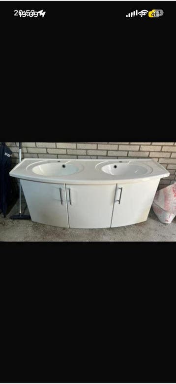 GRATIS ophalen dubbele zwevend wastafelmeubel