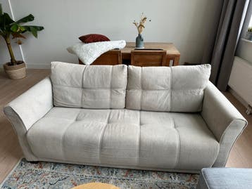 Lichtgrijze 2,5zits bank