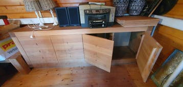 Massief eiken dressoir 217 x 50 x 80 cm