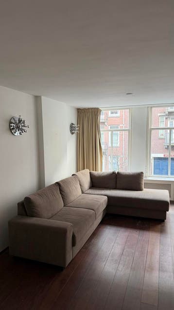 Grijze hoekbank 2,80 x 1,95