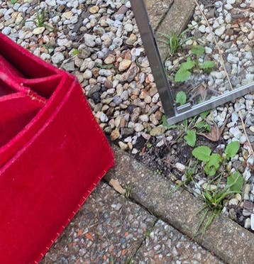 3 rode wolvilten opbergmanden - gratis af te halen