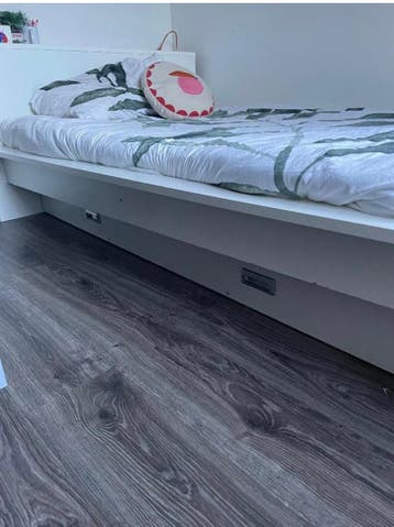 Twijfelaar bed 140x200 met opberglade en kastje