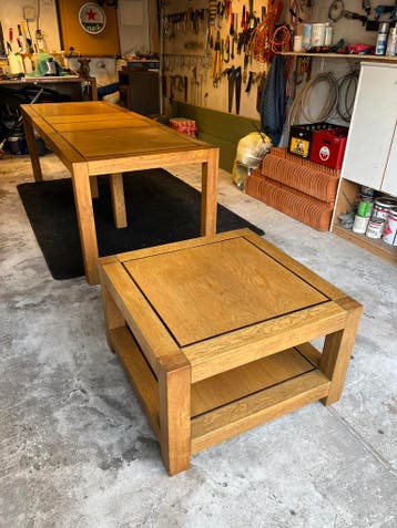 Eettafel en salontafel