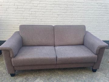 Comfortabele 3-zits bank - bruin stof