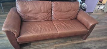 Leren 2-persoons bank