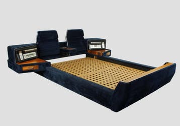 Gaaf Luigi Massoni Bed uit de Seventies, Vintage!