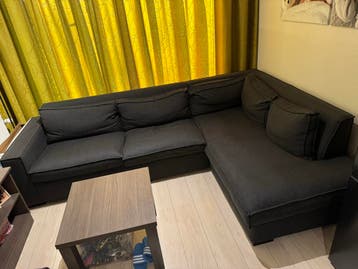 8 of 9 april ophalen!!! Hoekbank met chaise longue van Woood