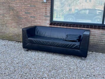 Gratis: Gelderland lederen design bank met kussen