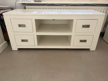 Wit TV meubel met lades en open vakken