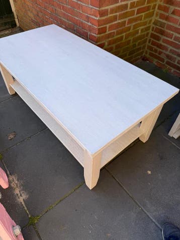 Witte salontafel met opbergruimte GRATIS