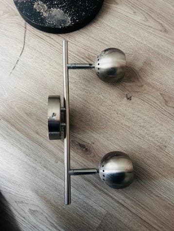 Moderne dubbele spotlamp - Metaal, zilverkleurig