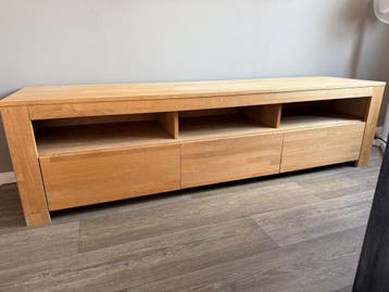 Eikenhouten TV-meubel met lades en opbergvakken
