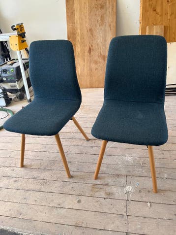 Eetkamerstoelen - 2 Blauwe