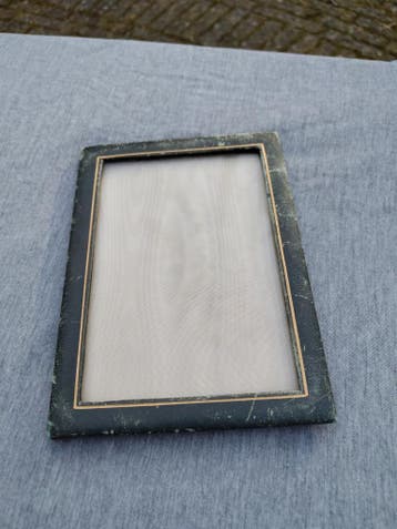 Vintage glazen fotolijst 12x16 cm