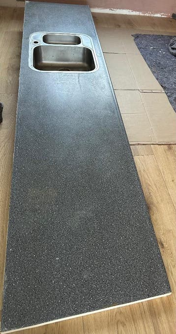 Aanrechtblad +wasbak lengte 267cm