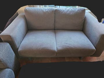 Gratis: Gebruikte 2-persoons bank van Ikea, grijs