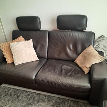 Bankstel bruin leder