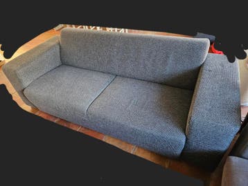 Gratis Montel 2,5-zits bank, grijs, houten poot