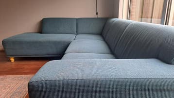 Gratis blauwe hoekbank