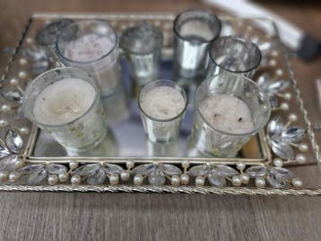 Te koop dienblad van spiegel