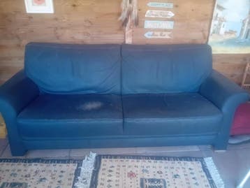 Leren 3-zits bank gratis!