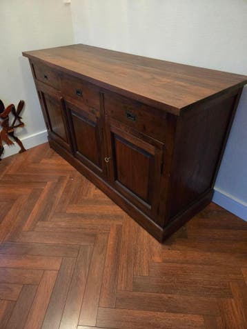 robuust teak houten dressoir GRATIS AF TE HALEN