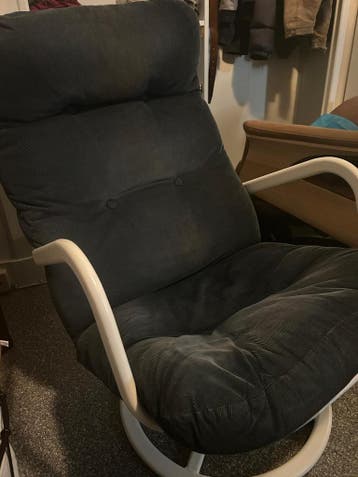 Comfortabele draaistoel - Grijs ribstof