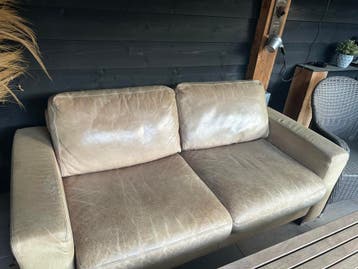 Gratis!!  2 en 2,5 zits bank leder