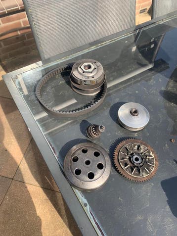 Complete gy6 variateur met koppeling