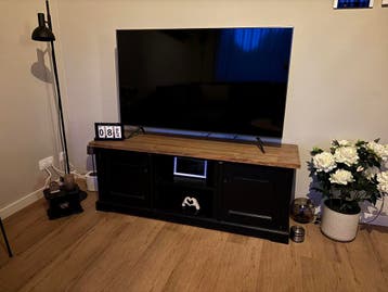 Teakhouten tv meubel gratis