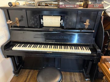 Antieke Pianola Schütze - Zwart - Gebruikt