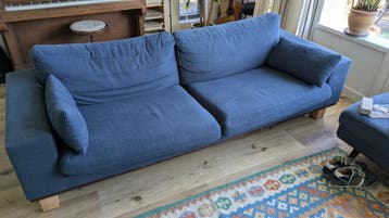 GRATIS Wehkamp Torino: 3-zits, love seat & hocker blauw