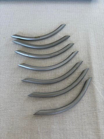 7x zilverkleurige handgrepen 128mm